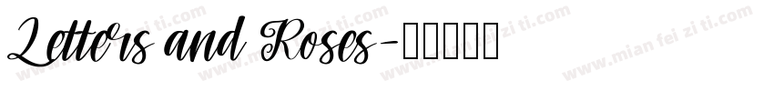 Letters and Roses字体转换